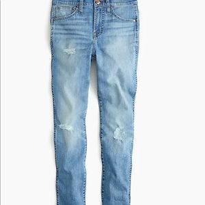 $90 J.Crew Womens Blue Vintage Straight Eco Jean Sz 32 Tall Light Wash NWT